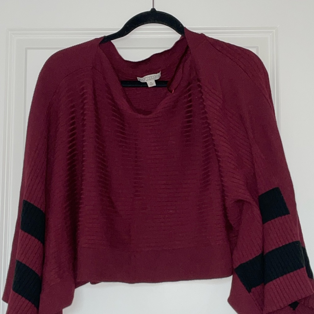 Maroon cropped sweater by New York & Company | Eva Mendes Collection